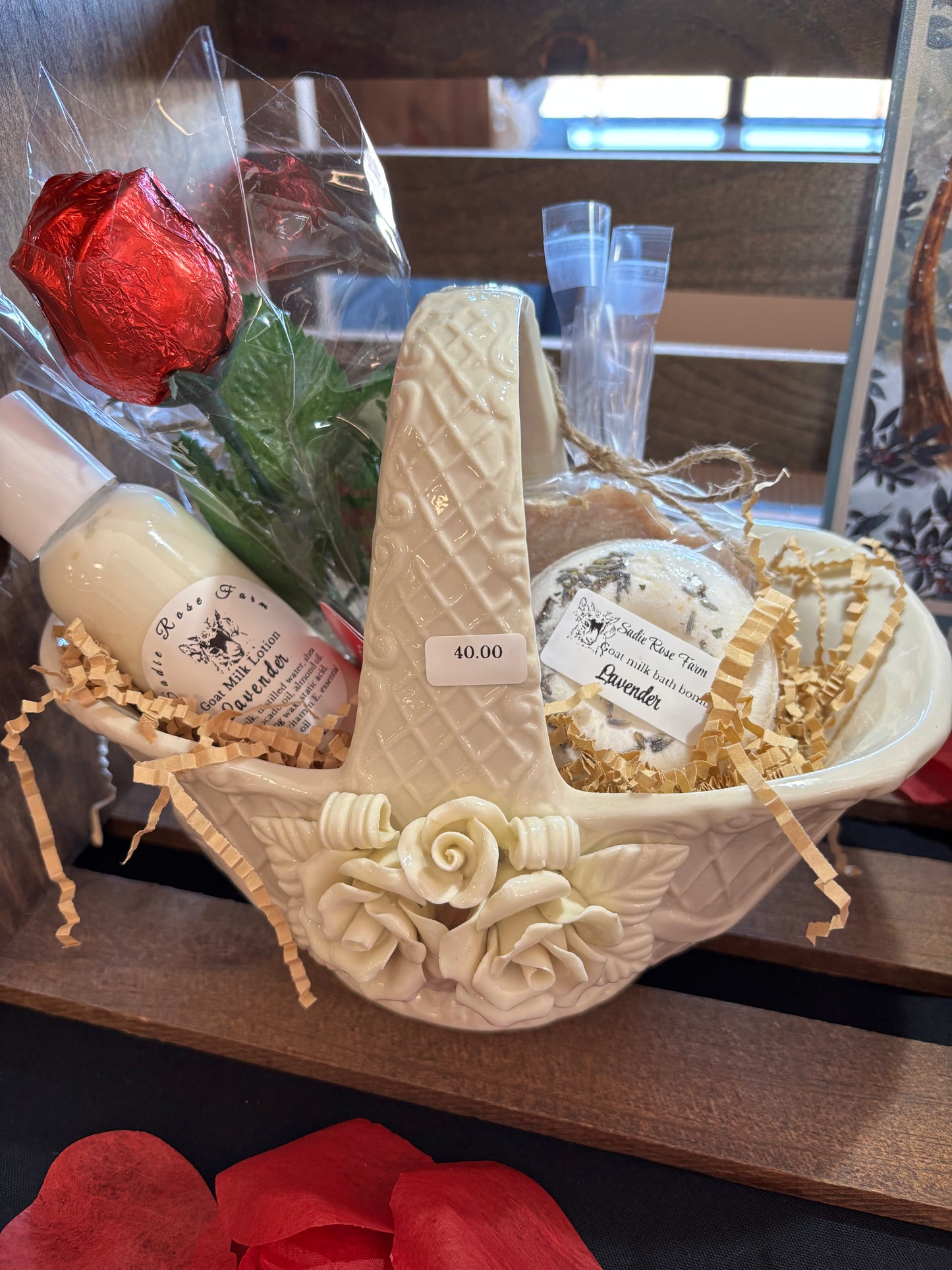 Vintage flower basket